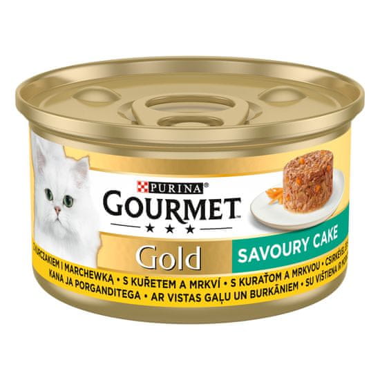 Gourmet Gold Savoury Cake csirkével és répával 24 × 85 g
