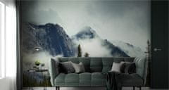 Muralo Fotótapéta a nappaliba hegyek ködben táj 450 x 300 cm