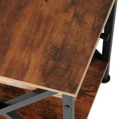 tectake Dayton oldalasztal 35x35x70,5cm - Ipari sötét fa