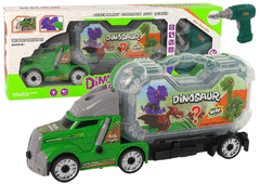 Lean-toys DIY Dinoszaurusz szétszerelő teherautó készlet csavarhúzóval