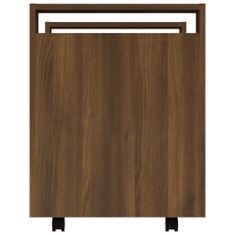 Vidaxl barna tölgy szerelt fa asztal-kocsi 60 x 45 x 60 cm 816615