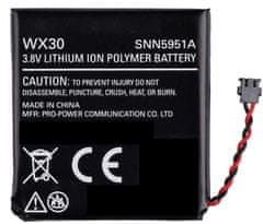 YUNIQUE GREEN-CLEAN Akkumulátor kompatibilis a Motorola Moto 360, WX30 okosóra fitnesz karkötővel (240mAh, 3.7V, Li-Po)