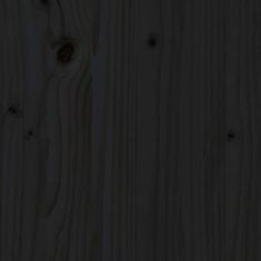 shumee fekete tömör fenyőfa növénytartó 104,5 x 25 x 109,5 cm