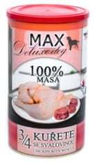 FALCO MAX deluxe 3/4 csirke marha- és disznóhússal, 8x1200 g
