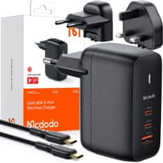 Mcdodo MCDODO GaN 3.0 USB-C PD USB-A 65W univerzális gyors töltő CH-8442