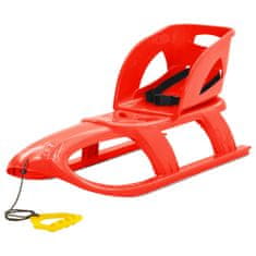 Greatstore piros polipropilén szánkó üléssel 102,5x40x23 cm