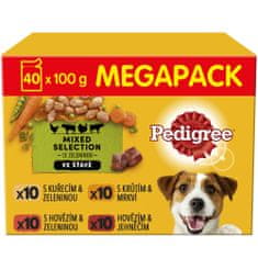 Pedigree alutasakos táp felnőtt kutyáknak aszpikos marhahússal, 40x 100 g
