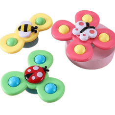 Shopdbest Spinner - Játék és szórakozás készlet állati motívumokkal - Méhecske, pillangó és csirkepapu (3 a készletben)