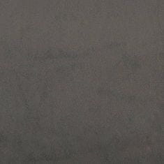 shumee sötétszürke bársony fejtámla szárnyakkal 147x16x78/88 cm