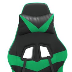 Greatstore fekete és zöld műbőr játékszék