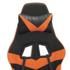 Greatstore fekete és narancssárga műbőr játékszék