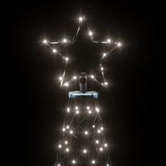 Vidaxl hideg fehér 500 LED-es karácsonyfa fémoszloppal 3 m 328626