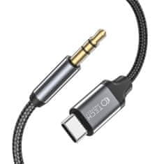 Tech-protect Ultraboost kábel USB-C / 3.5mm jack 1m, fekete