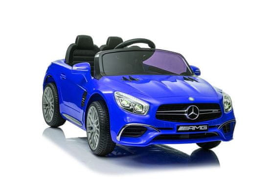 Lean-toys Akkumulátoros autó Mercedes SL65 S kék festett LCD kijelző