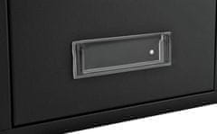 BigBuy Biztonsági záras fém postaláda 2 kulccsal - fekete, 32 x 21,7 x 8,5 cm (BB-6237)