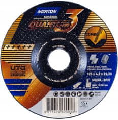 Norton Csiszolótárcsa 125x4,2 fém INOX QUANTUM 3