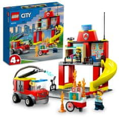 LEGO City 60375 Tűzoltóállomás és tűzoltóautó