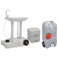 shumee hordozható kemping-WC és -kézmosóállvány víztartállyal