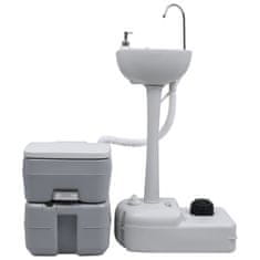 Greatstore hordozható kemping-WC és -kézmosóállvány víztartállyal