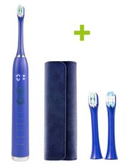 Oxe Elektromos szónikus fogkefe Sonic T1, utazótáska fogkeféhez és 2x cserefej fogkeféhez, kék