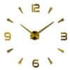 Zegar ścienny duży 80-120cm złoty 4 cyfry