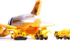 shumee Transporter samolot + 3 auta pojazdy budowlane