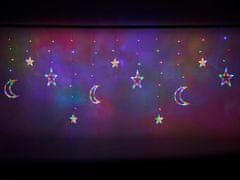 shumee Lampki LED kurtyna księżyc gwiazdy 2,5m 138LED multikolor