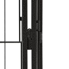 Vidaxl 4 paneles fekete porszórt acél kutya járóka 100 x 50 cm 171794