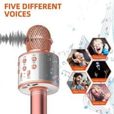 JOJOY® Vezeték nélküli mikrofon, egyedi rózsaszín karaoke mikrofon, bluetooth mikrofon gyerekenek is | VOCALIX
