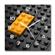 Wallmuralia.hu Négyzetes üvegóra Lego téglák 30x30 cm