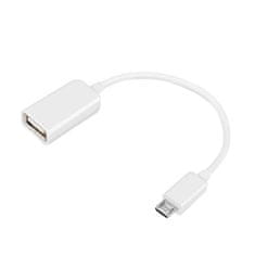 Northix USB-Micro USB kábel - Beépített OTG adapter - Fehér 