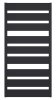 CINI Meleg vizes alumínium radiátor Elegant, EL 9/60, 1250 × 630, fekete