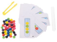 Aga Oktató Montessori színes gyöngyös puzzle