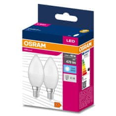 Osram 2x LED izzó E14 B35 4,9W = 40W 470lm 4000K Semleges fehér 200°