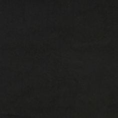 Greatstore fekete bársony ágykeret fejtámlával 90x190 cm
