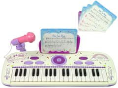 Lean-toys Elektromos zongora billentyűzet gyerekeknek Rózsaszín USB jegyzetek