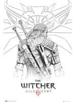 Poszter The Witcher - Geralt Sketch