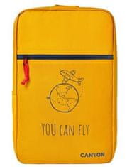 Canyon CSZ-03 hátizsák 15.6" laptophoz, 20x25x40cm, 20L, kézipoggyász, sárga színben