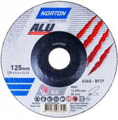 Norton ALU 125x7mm alumínium csiszolókorong