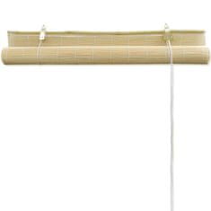 Vidaxl természetes színű bambuszroló 80 x 220 cm 245817
