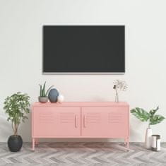 shumee rózsaszín acél TV-szekrény 105 x 35 x 50 cm