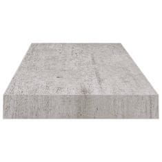 Greatstore 2 db betonszürke MDF fali polc 60 x 23,5 x 3,8 cm