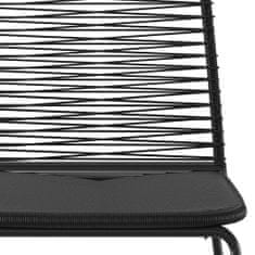 Greatstore 4 db fekete polyrattan kültéri szék