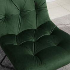 HOMCOM Kárpitozott szék poliészter / fém, 55x75x90cm, zöld / fekete
