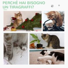 PAWHUT Játszókészlet macskáknak PawHut, Fa/Plus, 32x32x60cm, zöld/bézs