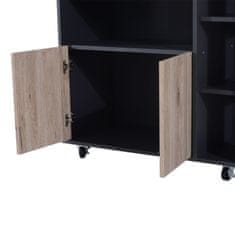 HOMCOM konyhai szekrény, fa/sötétszürke 80x39x86,5 cm