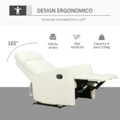 HOMCOM Ergonomikus fotel, állítható, Krém, 65x92x100 cm