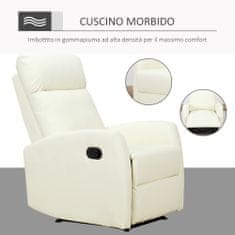 HOMCOM Ergonomikus fotel, állítható, Krém, 65x92x100 cm