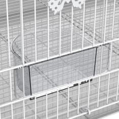 PAWHUT Fém madárketrec, PawHut, műanyag/drót, 60 x 41 x 41 cm, fehér