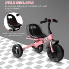 HOMCOM Pink tricikli 74x49x55 cm